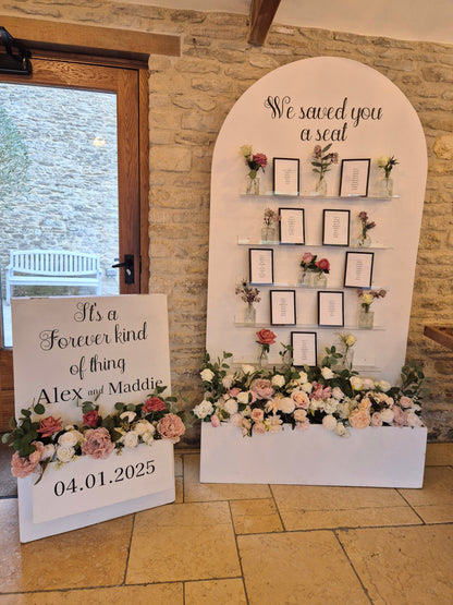 Signage Offer Package: Event, Wedding, Party Hire seating plan & welcome sign