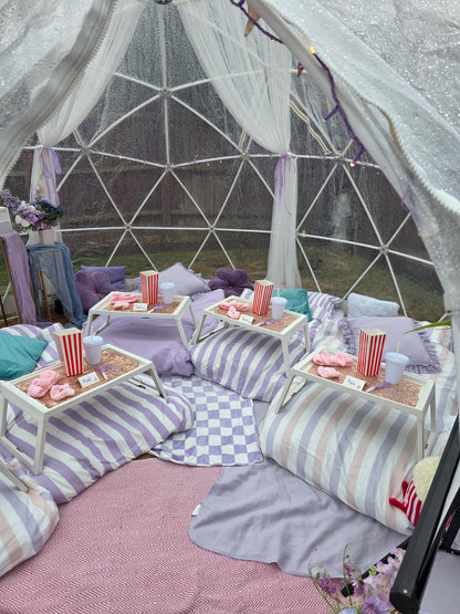Lilac dream Luxury Igloo Geo-Dome Hire South Wales - Sleepover party