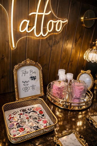 Tattoo bar, Diy temporary tattoo bar- Wedding, Party Event Hire
