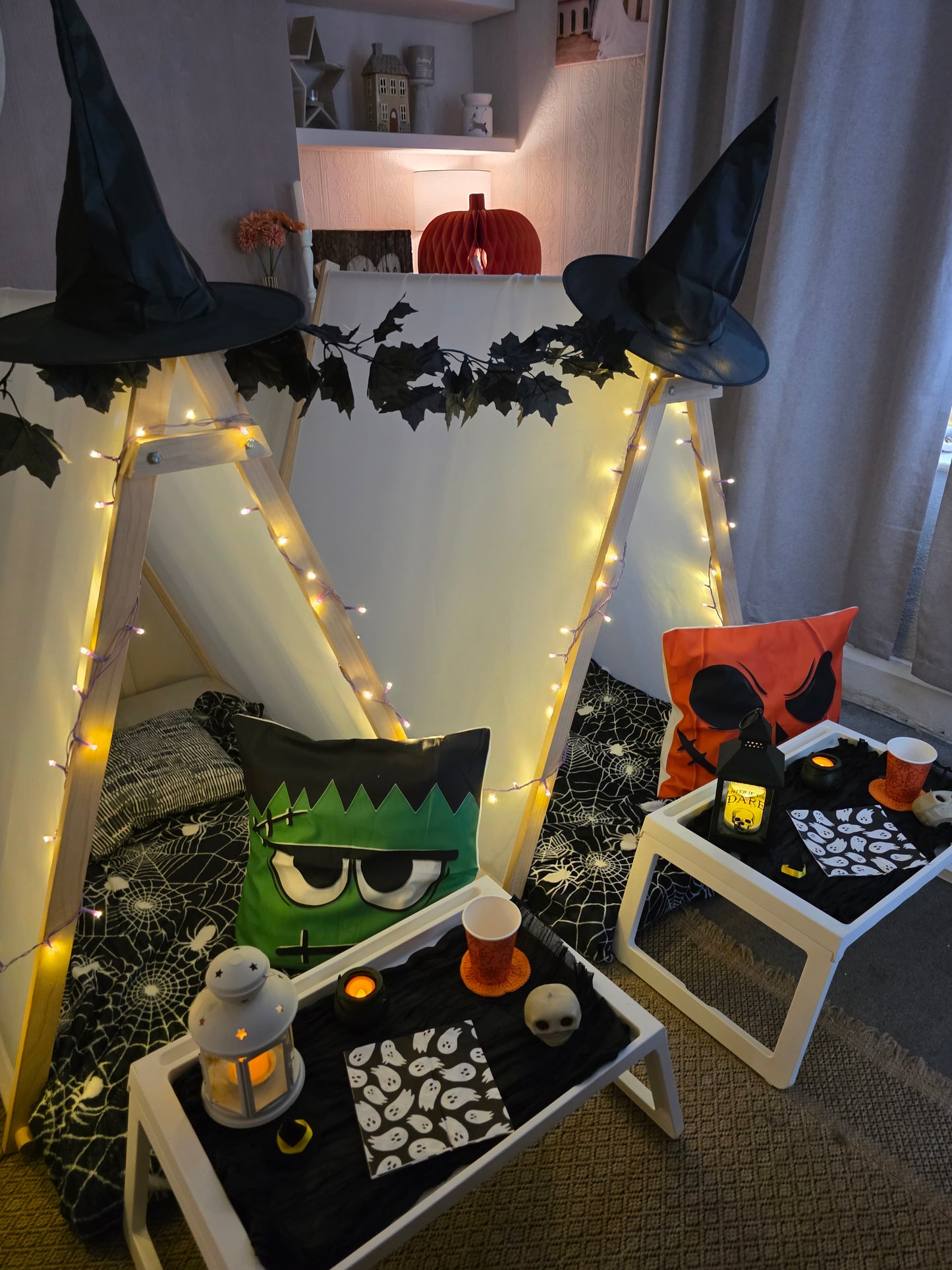 Indoor Spooky Halloween Tepee sleepover party package
