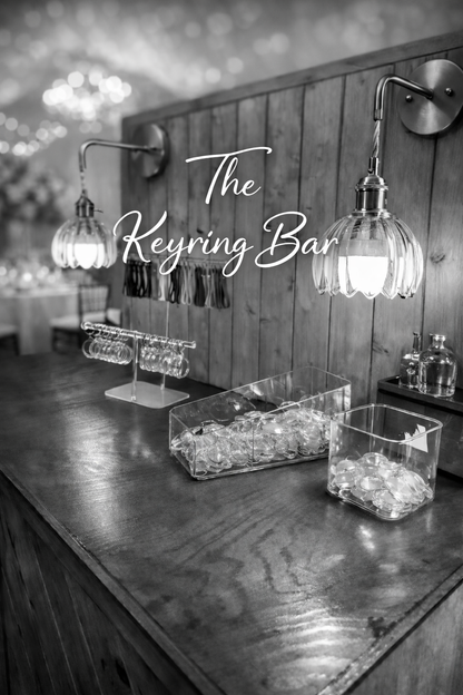 The Keyring bar, Diy keyring favour station- Wedding, Party Event Hire