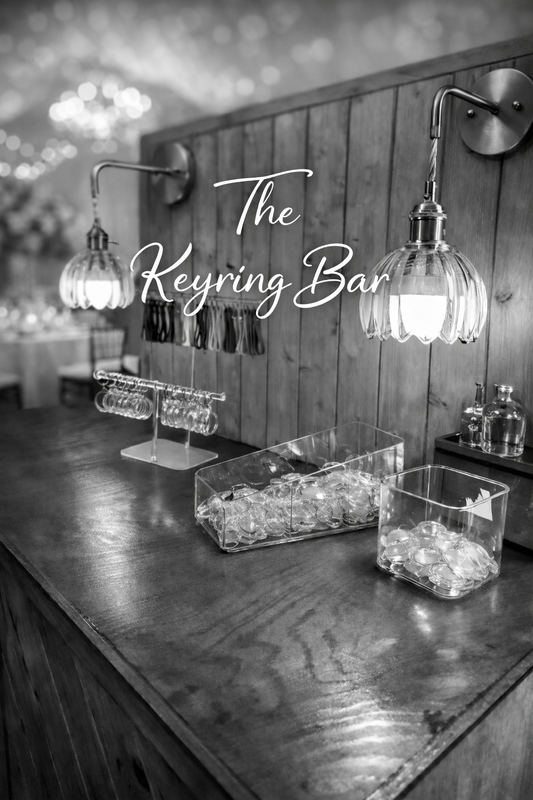 The Keyring bar, Diy keyring favour station- Wedding, Party Event Hire