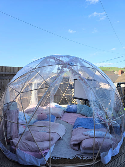 Pink & Blue Bowtique Luxury Igloo Geo-Dome Hire South Wales - Sleepover party